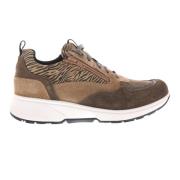 Stretchwalker Dames Sneaker in Bruin Nubuck Leer Xsensible , Brown , D...