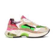 Glitter Sneakers voor Modieuze Vrouwen Premiata , Green , Dames