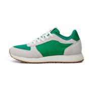 Ronja Color-Blocked Leren Sneakers Woden , Green , Dames