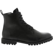 Sg49 Black - Lace Up Boot - Fur Blackstone , Black , Heren