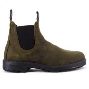 Originele Chelsea Laarzen - Olijf Suede Blundstone , Green , Heren