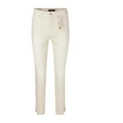 Kanten Cropped Skinny Jeans Marc Cain , Beige , Dames