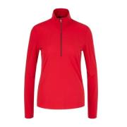 Stretchy Shirt met Skippers Kraag en Lange Rits Marc Cain , Red , Dame...