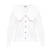 Biologisch katoenen shirt Ganni , White , Dames