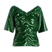 Blouse overhemd Ganni , Green , Dames