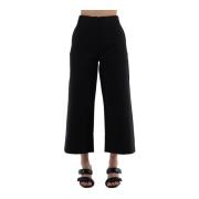 Cropped Trousers Ganni , Black , Dames