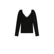 V-neck Knitwear Suncoo , Black , Dames