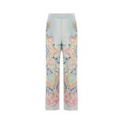 Leather Trousers Etro , Blue , Dames