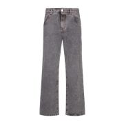 Grijze Katoenen Denim Jeans met Pegasus Logo Etro , Gray , Heren