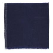 Blauwe Cashmere en Wol Sjaal voor Heren Brunello Cucinelli , Blue , He...