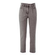 Grijze Broek, Stijlvol Ontwerp Brunello Cucinelli , Gray , Dames