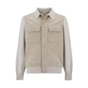 Witte Avena Ss23 Herenjassen Brunello Cucinelli , Beige , Heren