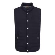 WR Gewatteerd Vest voor Heren Brunello Cucinelli , Black , Heren