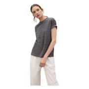 Gestreept Stretch Katoenen Jersey T-Shirt Brunello Cucinelli , Gray , ...