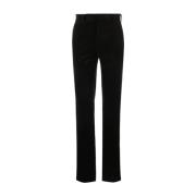 Slim Fit Katoen/Kasjmier Broek Ermenegildo Zegna , Black , Heren