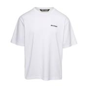 Witte T-shirts en Polos Palm Angels , White , Heren