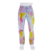 Tie Dye Straight Jeans Palm Angels , Multicolor , Heren