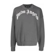 Zwarte Streetwear Trui Palm Angels , Gray , Heren