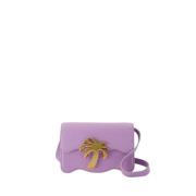 Lila en Gouden Leren Crossbodytas Palm Angels , Purple , Dames