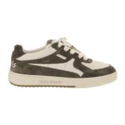 Suede Sneakers met Color-Block Palm Angels , Beige , Heren