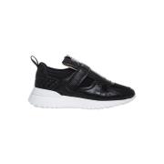 Gewatteerde Sportieve Lage Sneakers met Klittenband Tod's , Black , Da...