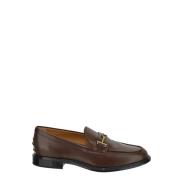 Mahonie Leren Penny Bar Loafers Tod's , Brown , Dames