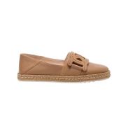 Dames Leren Espadrilles in Kameel Tod's , Beige , Dames