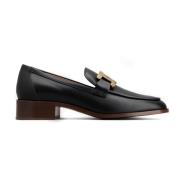 Zwarte Leren Loafers met Metalen Ketting Tod's , Black , Dames