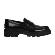 Preppy Loafer in halfglanzend leer Tod's , Black , Dames