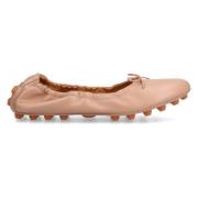 Stijlvolle Bubble Kalbslederen Ballerina`s Tod's , Beige , Dames