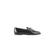 Zwarte leren mocassin met ketting Tod's , Black , Dames