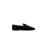 Elegante Zwarte Velvet Loafer met Ketting Tod's , Black , Dames