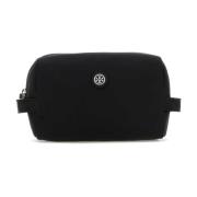 Zwarte stoffen beautycase-organizer Tory Burch , Black , Dames