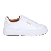 Witte en groene leren sneakers Tory Burch , White , Dames