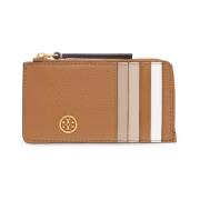 Kaarthouder met logo Tory Burch , Brown , Dames