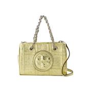 Leather handbags Tory Burch , Gray , Unisex