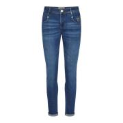 Chique Blauwe Jeans met Ritsdetail MOS Mosh , Blue , Dames