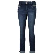Stijlvolle Slim-Fit Cropped Jeans MOS Mosh , Blue , Dames