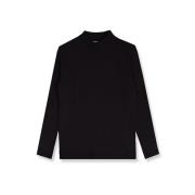 Basic Merino Pullover met opstaande kraag Baldessarini , Black , Heren