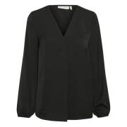 Regular Fit Lange Mouw Blouses en Overhemden InWear , Black , Dames