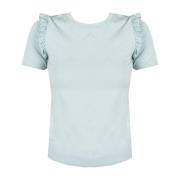 Modieuze T-shirt voor dames met gerimpelde schouders Patrizia Pepe , B...