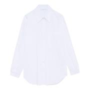 Modieuze Gerimpelde Kraag Shirt Patrizia Pepe , White , Dames