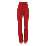 Bordeaux Elegante Broek voor Dames Patrizia Pepe , Red , Dames