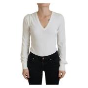 Casual Ivory Blouse Top Patrizia Pepe , White , Dames