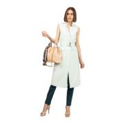 Vest, Eenvoudige, Lange Stijl Patrizia Pepe , Green , Dames