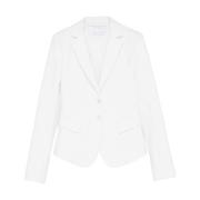 Slim Fit Jas van Stretch Katoenmix Patrizia Pepe , White , Dames