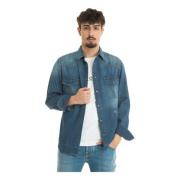 Stoere Slim Fit Denim Overhemd Jacob Cohën , Blue , Heren