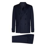 Double Breasted Suits Lardini , Blue , Heren