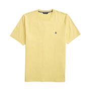 Supima Crewneck Cotton T-shirt Brooks Brothers , Yellow , Heren