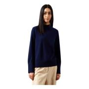 Ada3 Kasjmier Crewneck Trui Massimo Alba , Blue , Dames